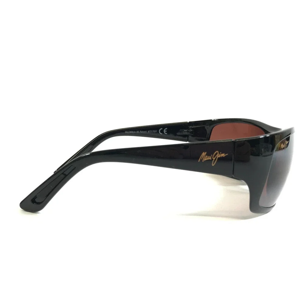 Maui Jim Sunglasses HALEAKALA MJ419-02 Gloss Black Frames w/ Maui Rose Lenses